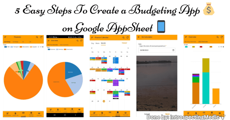 5 Easy Steps To Create an Appsheet Budgeting App
