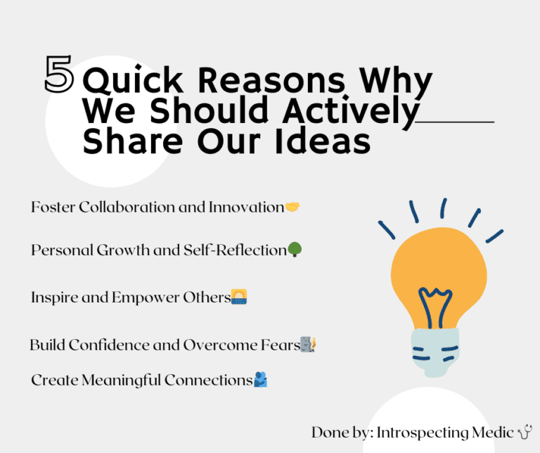 5 Quick Reasons Why We Should Actively Share Ideas