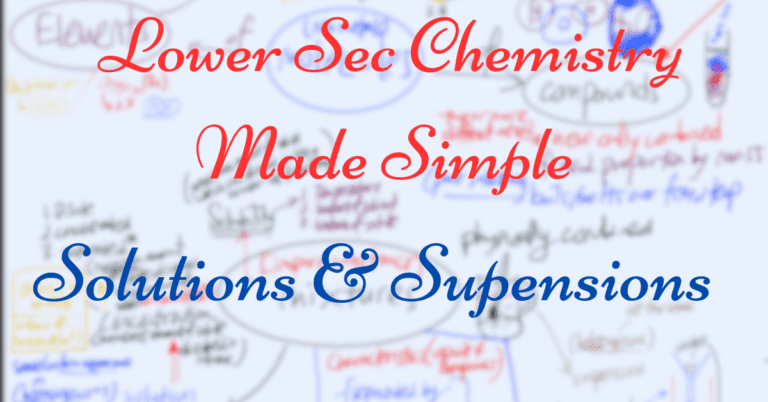 Solutions and Suspensions Made Simple! (Lower Sec Chemistry)